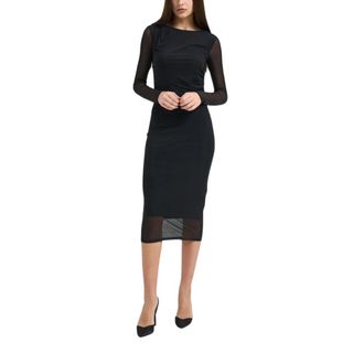 Patrizia Pepe Cocktailjurk - Dames - Casual kleedjes - Zwart - XS - Polyester - Kleedjes