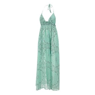 MC2 Saint Barth Zucky Jurk - Dames - Maxi kleedjes - Groen - S - Katoen - Kleedjes