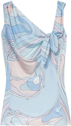 Pucci orchidee-print top - Blue