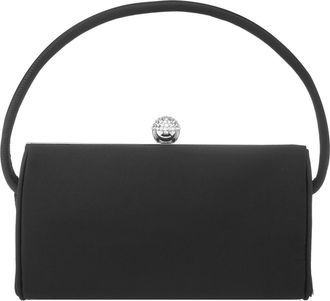 Nina Khalani Satin Clutch in Black at Nordstrom