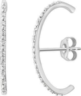 Effy Sterling Silver Pav&eacute; Diamond Drop Earrings at Nordstrom Rack