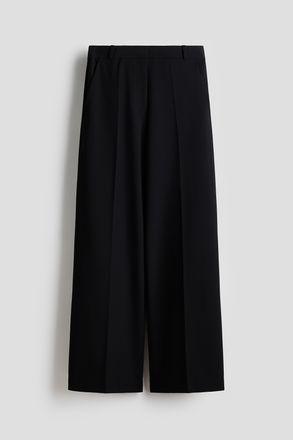 H&M Wrinkle-resistant Weite elegante Hose - Schwarz
