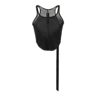 Rick Owens Sleeveless Tops, female, Black, Size: XS Basic Tank Top