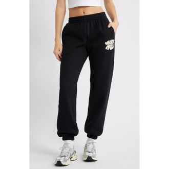 Princess Polly BRANDED SWEAT P in Black at Nordstrom, Size 12