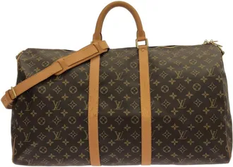 Louis Vuitton Marron Coated Canvas Boston Bag (Pre-Owned)