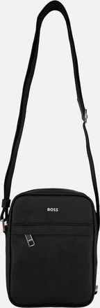 HUGO BOSS Mens Hugo Boss Zair Ns Zip Logo Detail Reporter Bag Black 001 - Size: OS