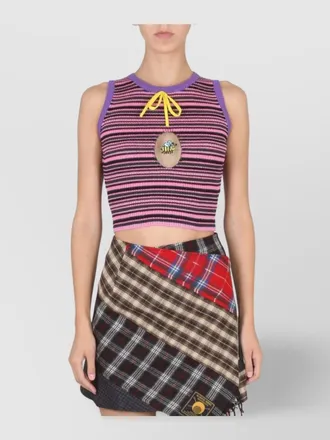 Cormio ribbed knit silk cashmere tank top