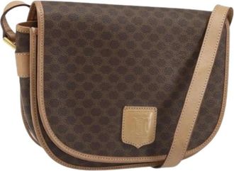 Celine Pre-owned Vintage Macadam Schoudertas - Dames - Vintage Schoudertas - Bruin - ONE Size - Leer - Vintage