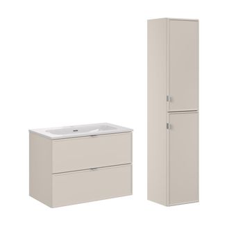 Petits Meubles Set de muebles con lavabo encastrado y columna estratificado 80.2cm