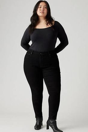 Levi's Jean ajustado de tiro alto 721 (talla grande) - Mujer - 14L - Negro / Midnight Gaze