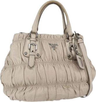 Prada Pre-owned Handbags, female, Beige, Size: ONE SIZE Pre-owned Handbag