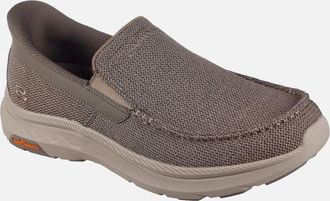 Skechers Mens Skechers Pollard Wilfred Textile Mens Taupe Loafers - Brown - Size: 10