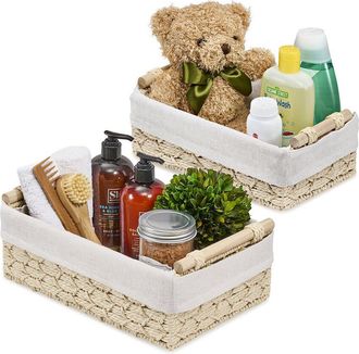 Sorbus Set Of 2 Woven Boho Decor Baskets