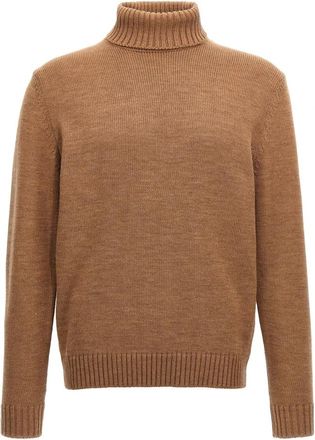 Zanone Turtleneck Sweater - Heren - Coltruien - Bruin - XL - Wol - Truien & Vesten