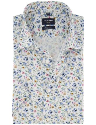 Olymp Overhemd Olymp wit bloemen print