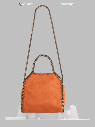Stella McCartney Womens Mini Shoulder Bag Falabella Orange Polyester Handbags Hand