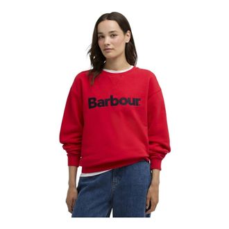 Barbour Sweatshirts, female, Red, Size: XS Hartland Crew Sweatshirt
