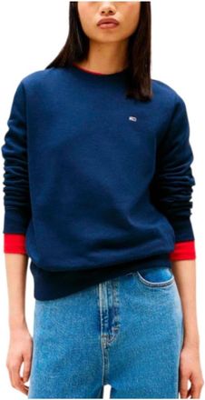 Tommy Hilfiger Reg Flag Sweatshirt - Dames - Ronde hals truien - Blauw - S - Truien & Vesten
