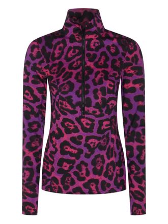 Goldbergh zip-fastening leopard-print top - Purple