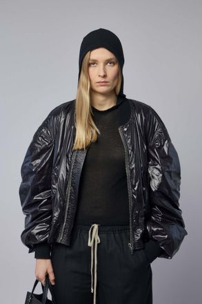 Rick Owens Woven Padded Bomber - Secchia Flight Black