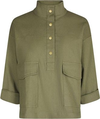 Neo Noir Elvina Jacket - Dames - Jassen - Groen - Maat: L Katoen