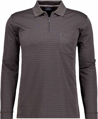 Ragman Poloshirt RAGMAN, Herren, Gr. M, anthrazit, Baumwollmischung, regular fit, ohne Ausschnitt, Shirts Poloshirt