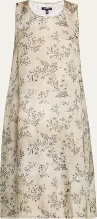 R13 Floral Sleeveless Midi Dress
