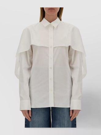 Stella McCartney layered cape shirt long sleeves
