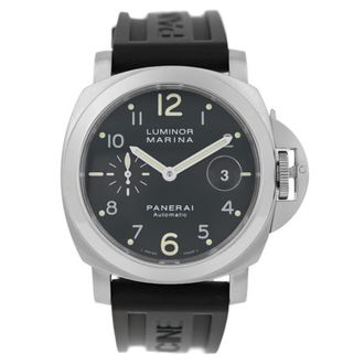 Officine Panerai Pre-owned Panerai Luminor Marina Automatic Black Dial Mens Watch PAM00164