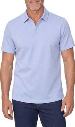 Robert Talbott Taylor Pique Linen Polo in Light Blue at Nordstrom, Size Xx-Large