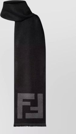 Fendi fine-knit logo-jacquard scarf