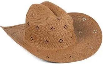 Lack of Color Desert Rose Unisex Tan Straw Wide Brim Bowboy Hat BUU767