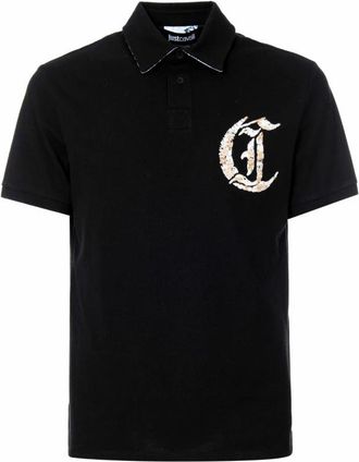 Just Cavalli Heren Poloshirt - Heren - Polos - Zwart - L - Katoen - Tops