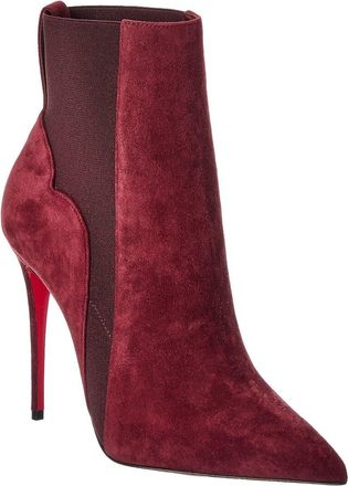 Christian Louboutin Chelsea Chick 100 Suede Bootie
