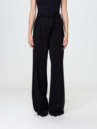 Max Mara Pantaloni wide leg in lana vergine con cintura da annodare in vita