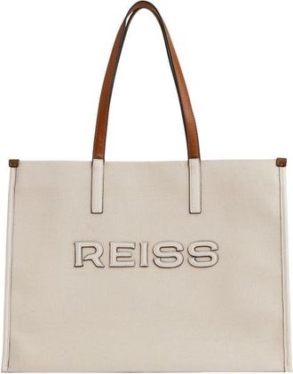 Reiss Lola Logo Canvas Tote in Lolanatural at Nordstrom