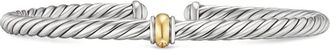 David Yurman Bracciale Cable Flex Station in oro giallo 14 carati - Argento