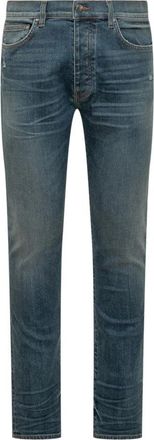 Amiri Recht model Jeans - Heren - Slim Fit Jeans - Blauw - W33 - Katoen - Jeans