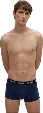 HUGO BOSS Hugo Heren Boxershorts Katoenmix (Set van 3) (Marine)