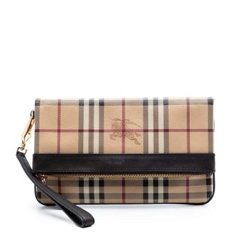 Burberry Pre-owned Burberry Haymarket Check Coated Canvas Adeline Fold over Clutch Ladies 8V8AQNKKD68PG1JV