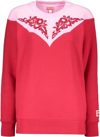 Kenzo Katoenen Sweater met Ronde Hals - Dames - Ronde hals truien - Rood - XS - Katoen - Truien & Vesten