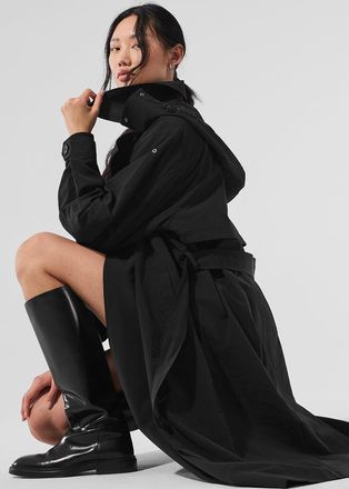 Alo | Daybreak Long Coat in Black, Size: XS/Small