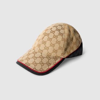 Gucci GG Cotton Canvas Baseball Hat, Size XXS, Beige