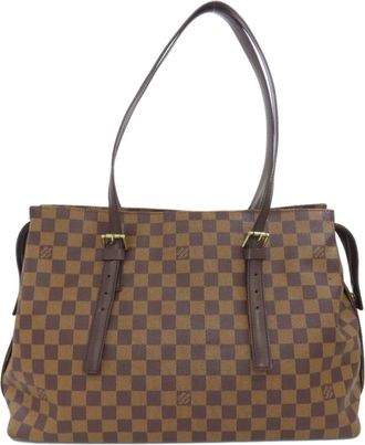 Louis Vuitton Damier Damier Canvas Ebene Damier Canvas Tote Bag (Pre-Owned)