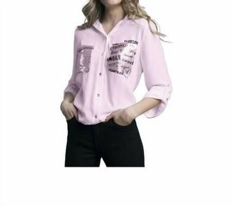 Frank Lyman Design Bella Sparkle Blouse In Pink