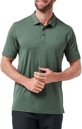 Travis Mathew The Heater Solid Short Sleeve Performance Polo in Balsam Green at Nordstrom, Size Small
