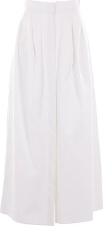 Max Mara Lange Alcade Gabardine Stretch Rok - Dames - Maxi Rokken - Wit - XS - Katoen - Rokken