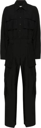 Alexander Wang Zwarte Katoenmix Ripstop Jurk - Dames - Jumpsuits - Zwart - XS - Katoen - Jumpsuits & Playsuits