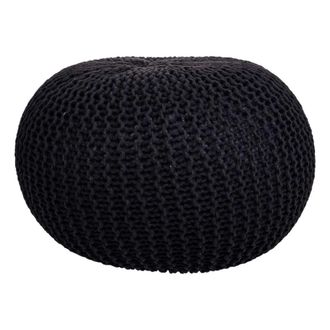 Wanderlust Deco Puff de algod&oacute;n trenzado 45 x 45 x 30h cm