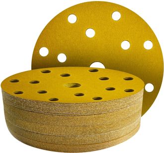 OEM 50 Discos Abrasivos De 150 Mm, Grano 120 - Disco De Lijado De 150 Mm Con 15 Agujeros Para Lijadoras Orbitales Aleatorias De 150 Mm